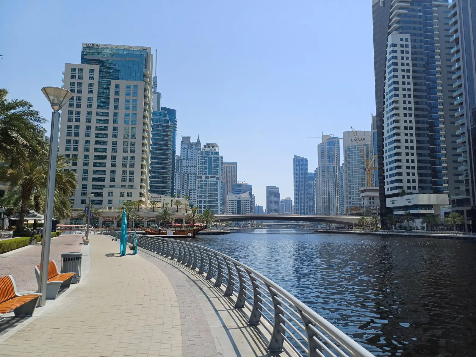 Marina Walk promenade along the water