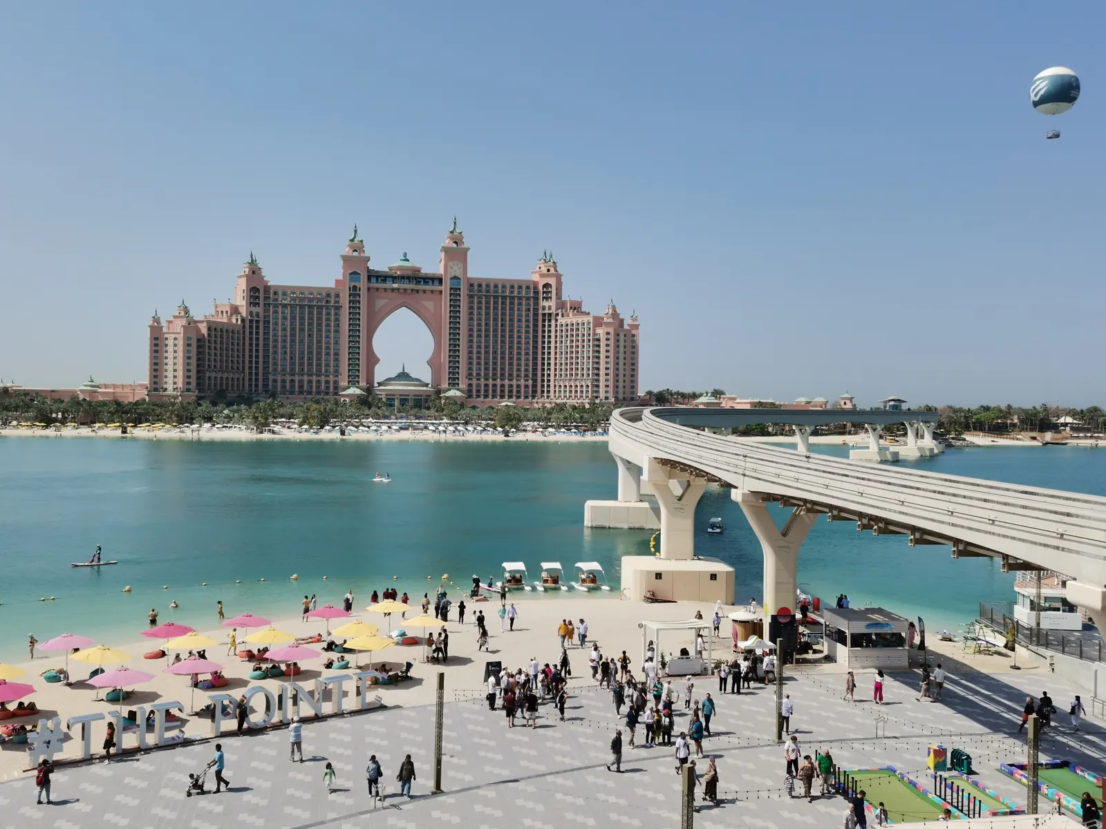Atlantis The Palm and the beach at The Pointe